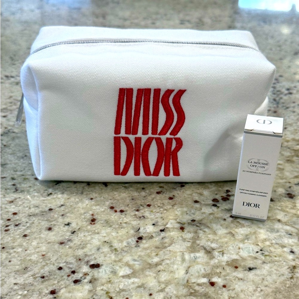 New Miss Dior Cosmetic Bag & La Mousse Cleanser Bundle